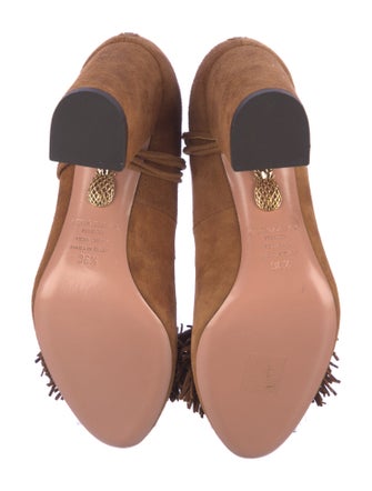 Aquazzura Suede Tassel Accents Pumps