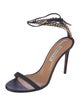 Aquazzura Leather Chain-Link Accents Sandals