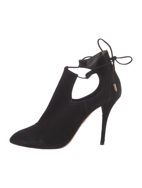 Aquazzura Suede T-Strap Pumps