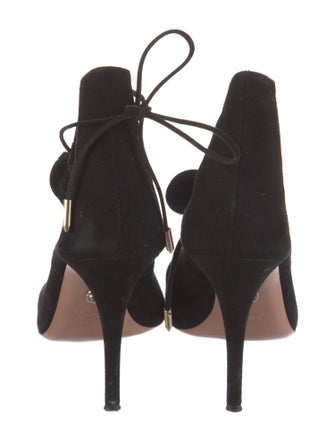 Aquazzura Suede T-Strap Pumps