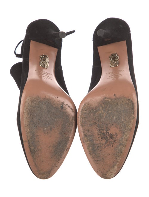 Aquazzura Suede T-Strap Pumps