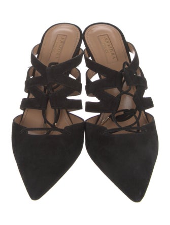 Aquazzura Suede Slingback Pumps