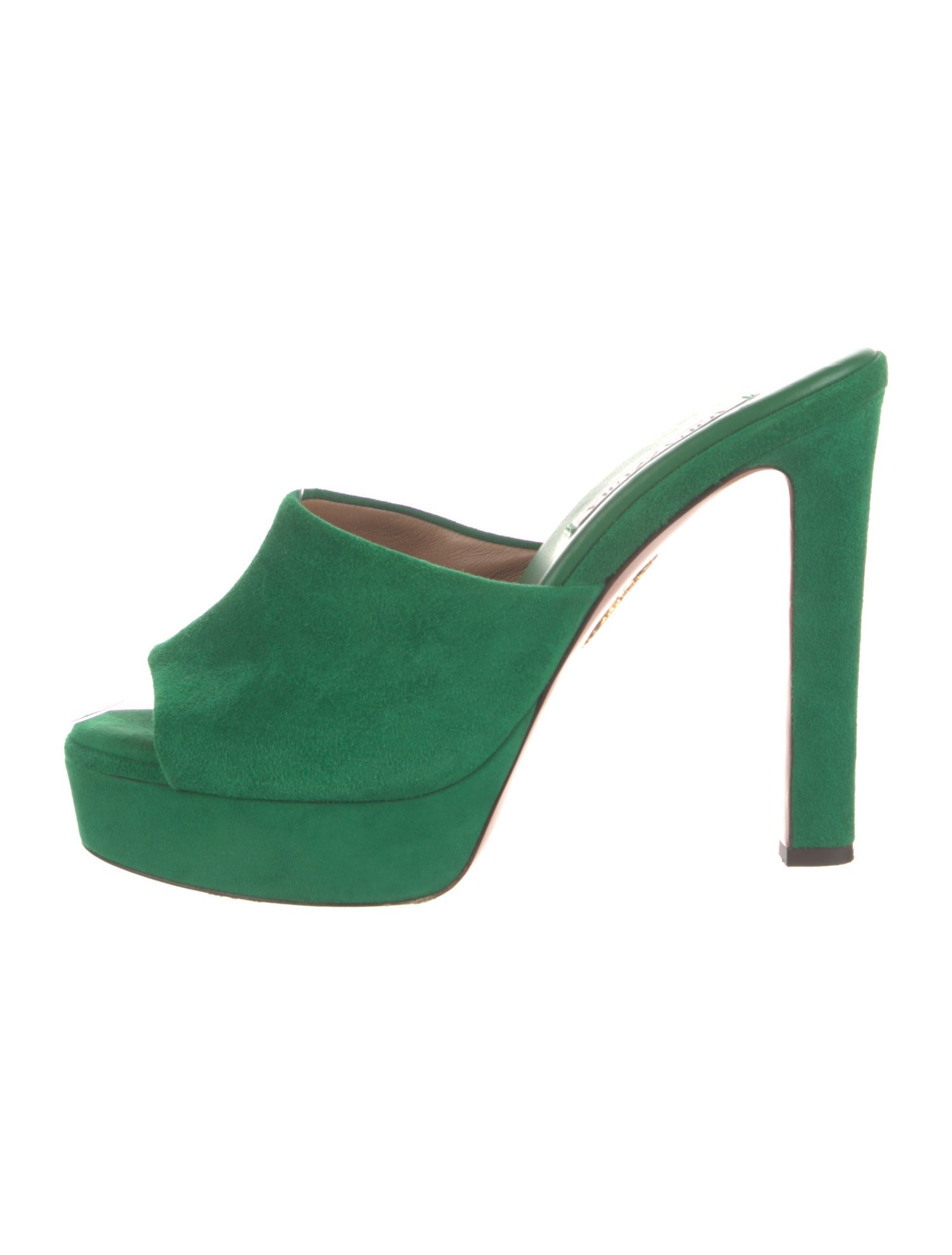 Aquazzura Suede Slides