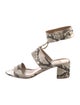 Aquazzura Snakeskin Animal Print Sandals