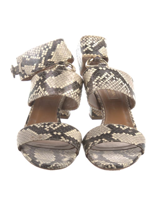 Aquazzura Snakeskin Animal Print Sandals