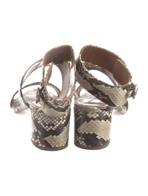 Aquazzura Snakeskin Animal Print Sandals