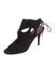Aquazzura Suede Cutout Accent T-Strap Pumps