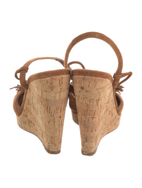 Aquazzura Suede Tassel Accents Gladiator Sandals