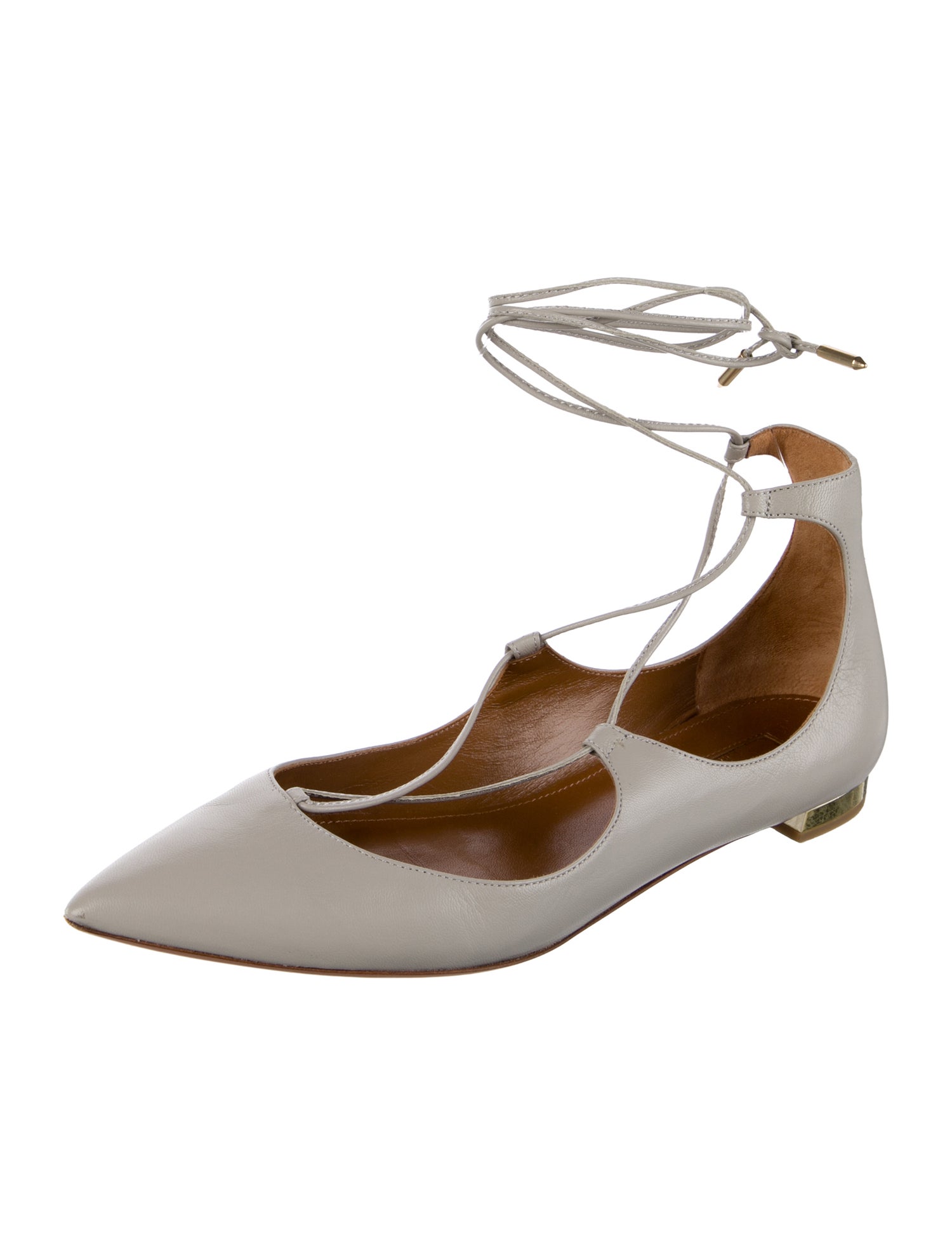 Aquazzura Leather Flats