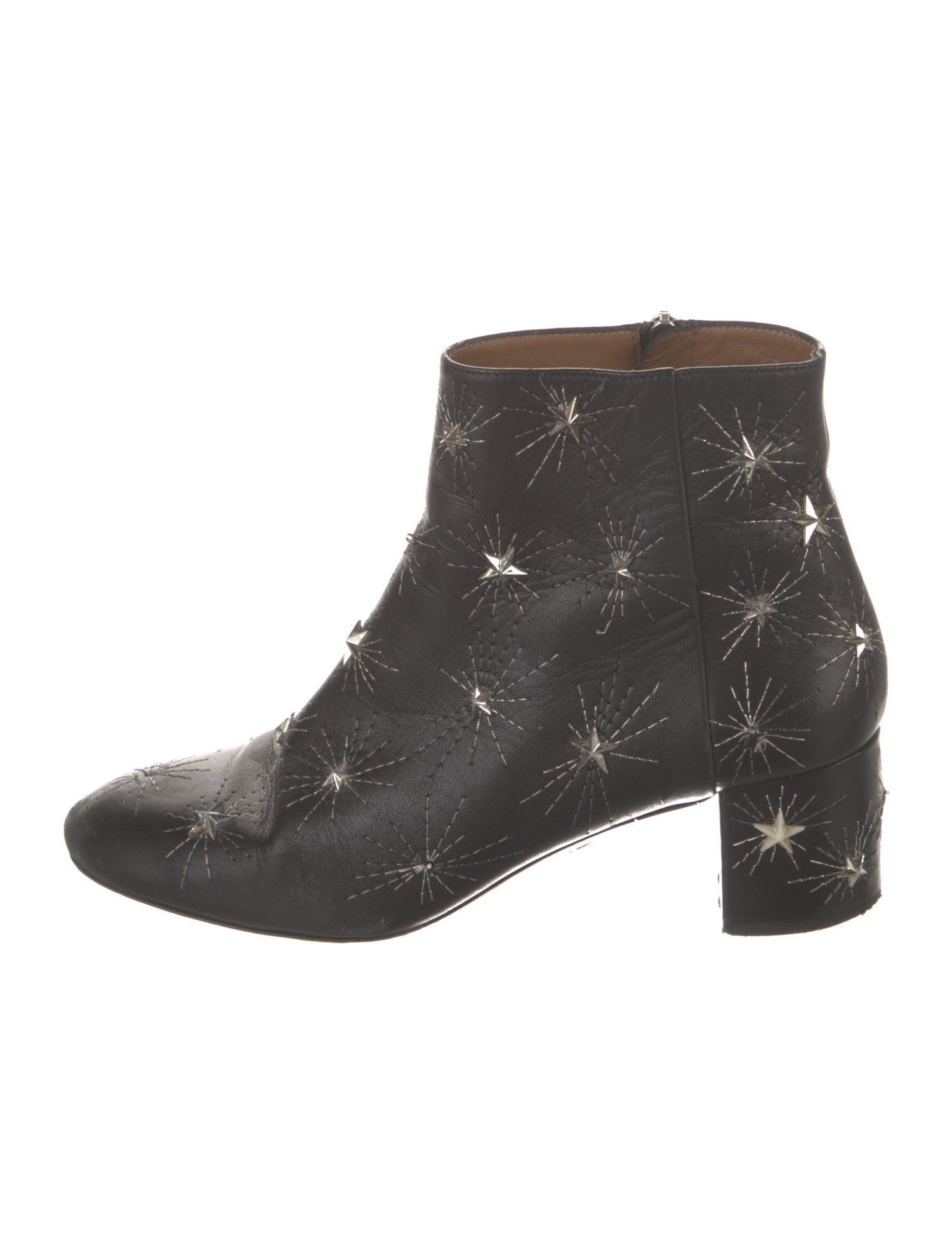 Aquazzura Faux Pearl Accents Leather Boots