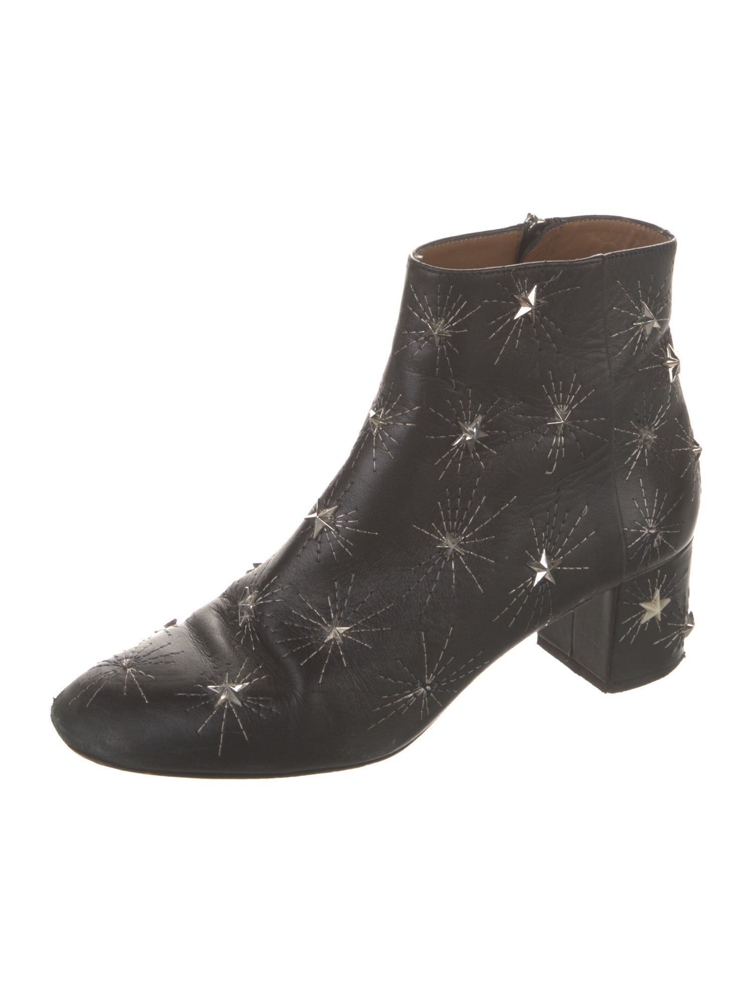 Aquazzura Faux Pearl Accents Leather Boots