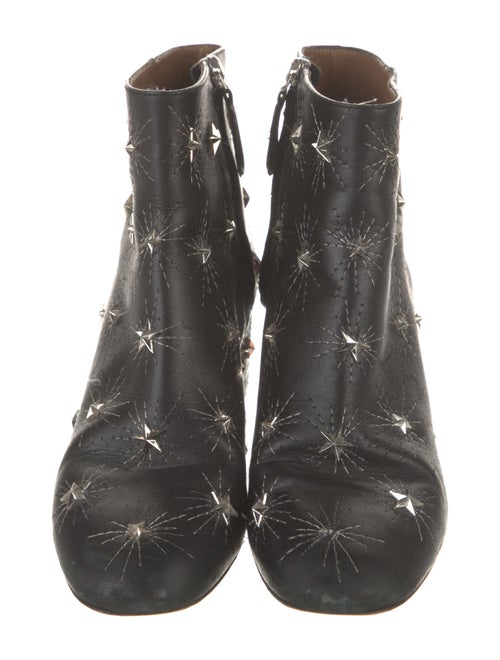 Aquazzura Faux Pearl Accents Leather Boots