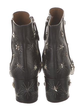 Aquazzura Faux Pearl Accents Leather Boots