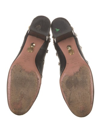 Aquazzura Faux Pearl Accents Leather Boots