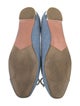 Aquazzura Denim Crystal Embellishments Ballet Flats