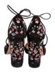 Aquazzura Suede Floral Print D'Orsay Pumps