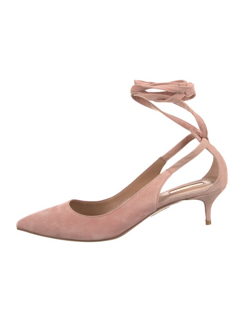Aquazzura Suede Slingback Pumps