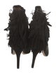 Aquazzura Suede Fringe Trim Accent Lace-Up Boots
