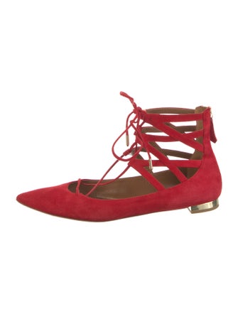 Aquazzura Suede Flats