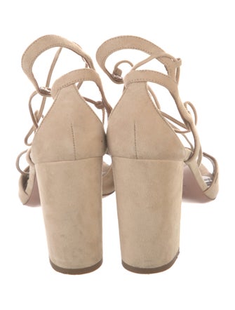 Aquazzura Suede Slingback Sandals