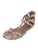 Aquazzura Snakeskin Printed Gladiator Sandals