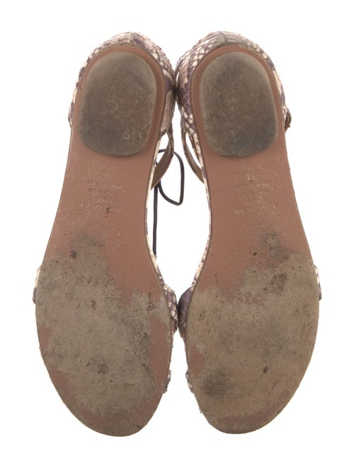 Aquazzura Snakeskin Printed Gladiator Sandals