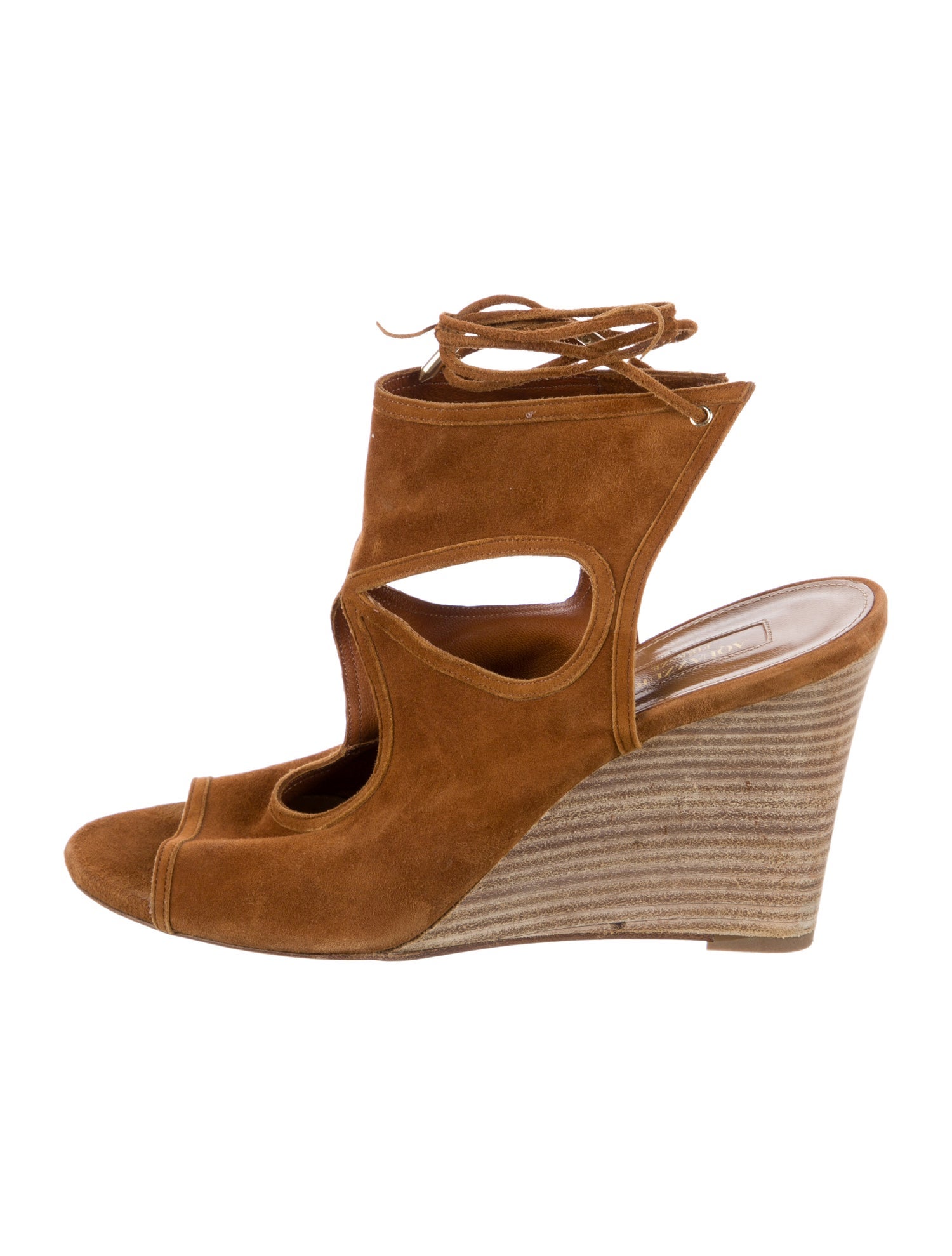 Aquazzura Suede Cutout Accent Espadrilles