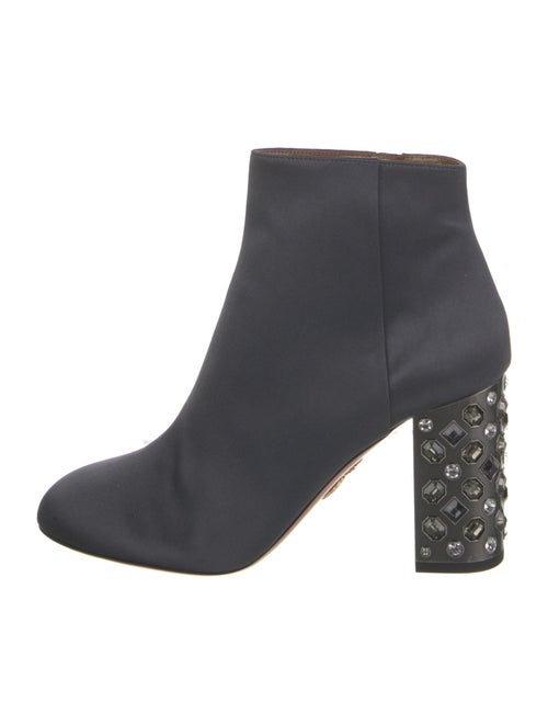Aquazzura Satin Crystal Embellishments Boots