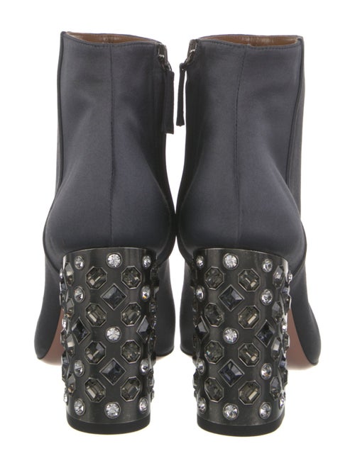 Aquazzura Satin Crystal Embellishments Boots