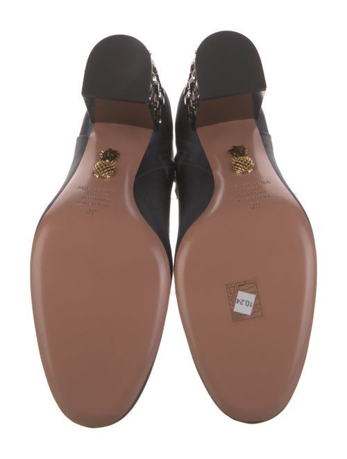 Aquazzura Satin Crystal Embellishments Boots