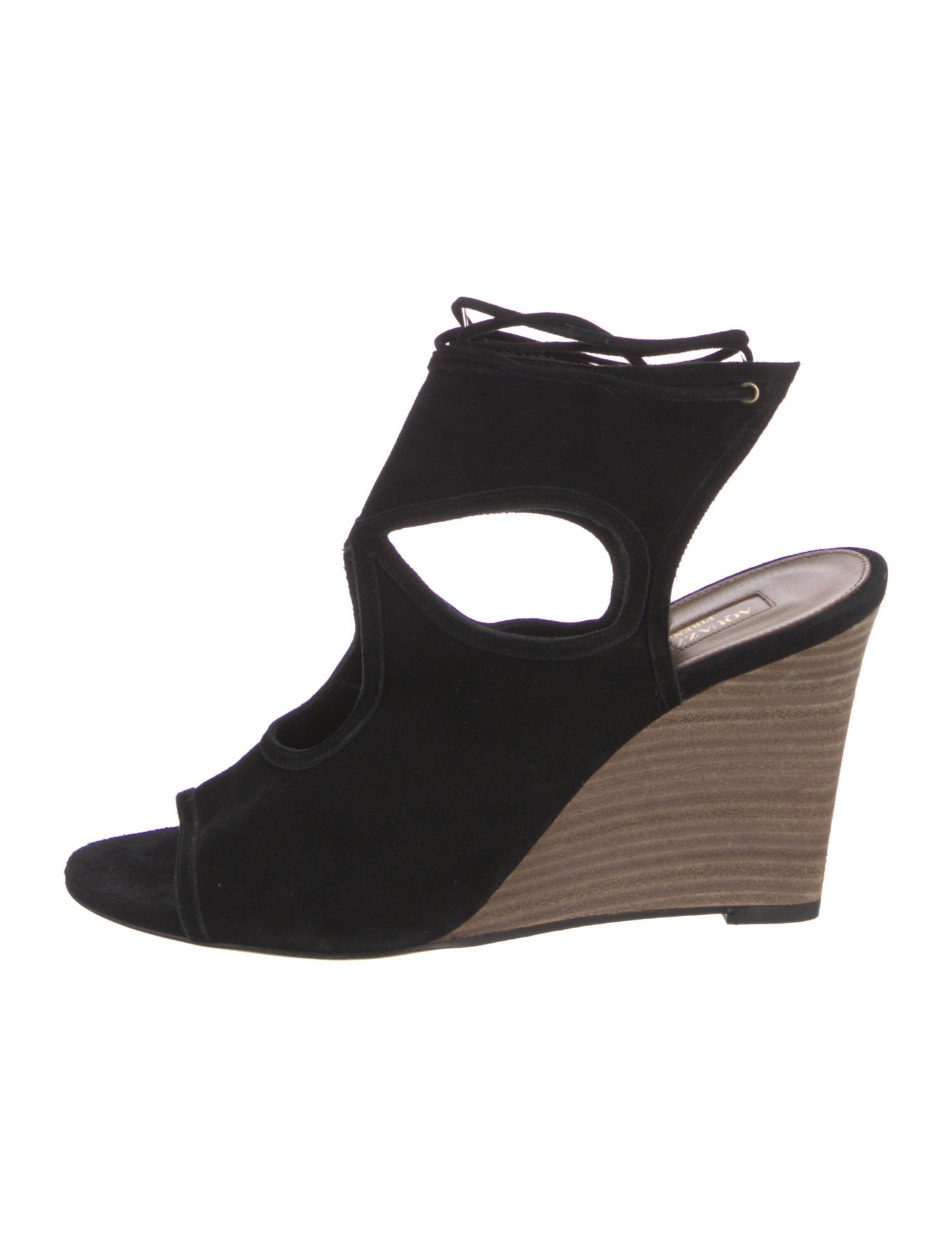 Aquazzura Suede T-Strap Pumps