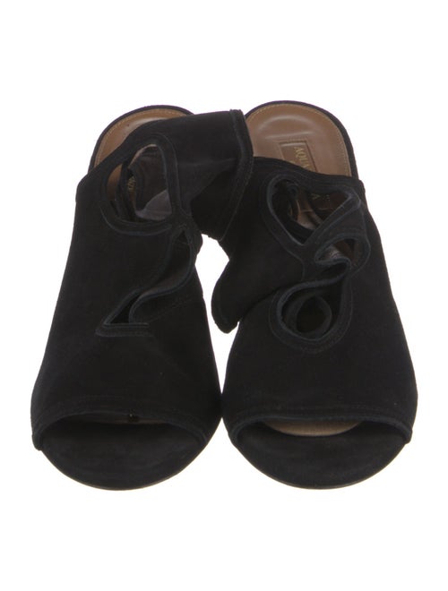 Aquazzura Suede T-Strap Pumps