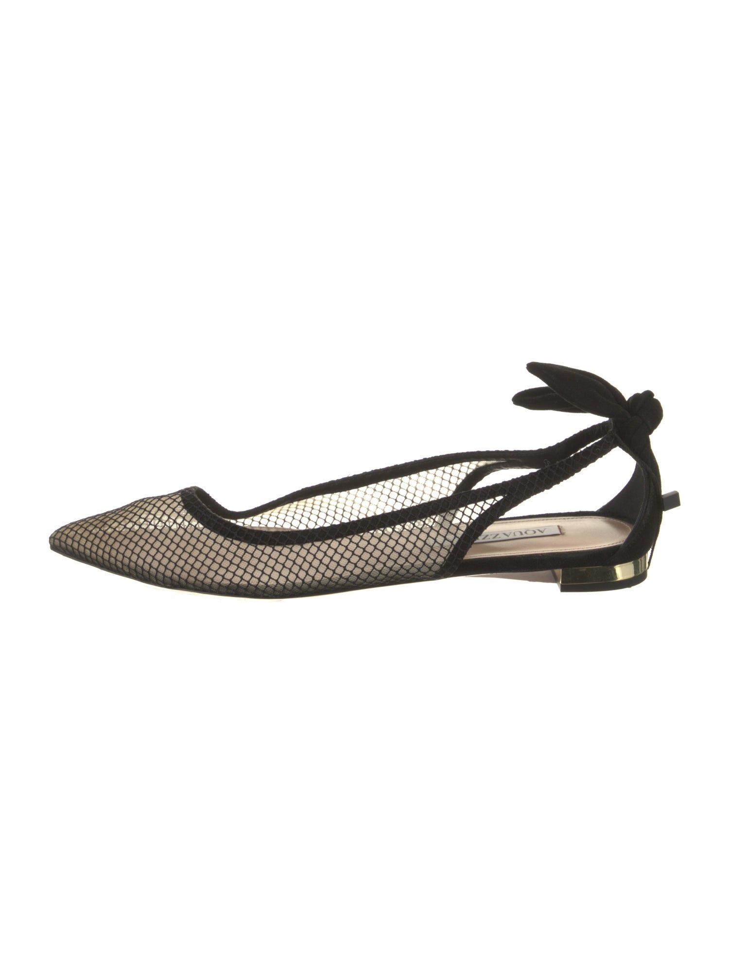 Aquazzura Mesh Slingback Flats
