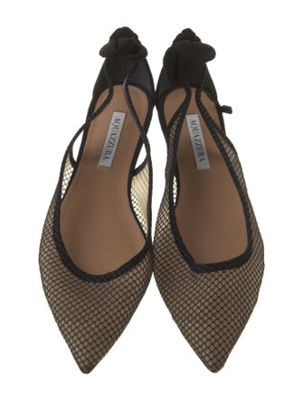 Aquazzura Mesh Slingback Flats
