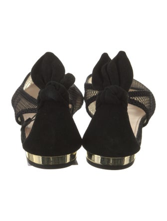 Aquazzura Mesh Slingback Flats