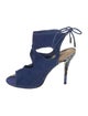 Aquazzura Suede Cutout Accent Sandals