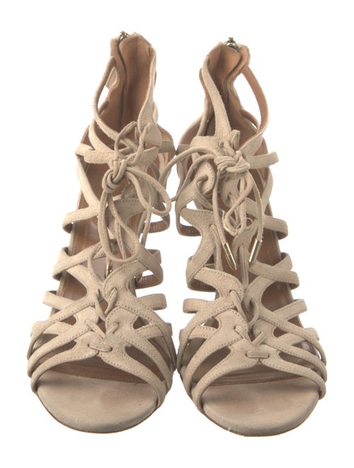 Aquazzura Suede Gladiator Sandals