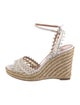 Aquazzura Raffia Colorblock Pattern Espadrilles