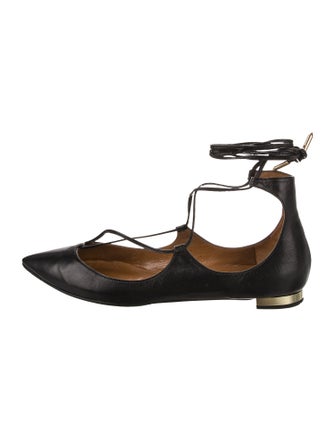 Aquazzura Leather Ballet Flats