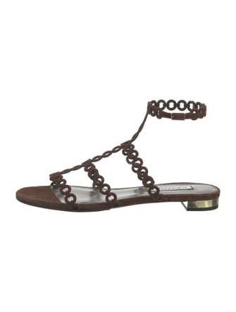 Aquazzura Suede Gladiator Sandals