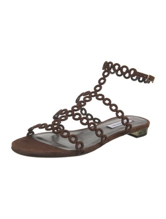 Aquazzura Suede Gladiator Sandals
