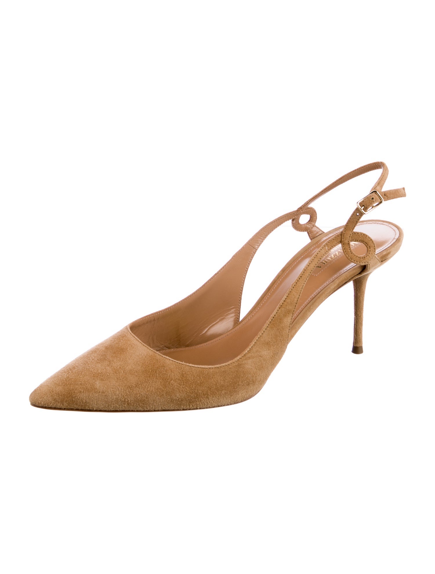 Aquazzura Suede Slingback Pumps