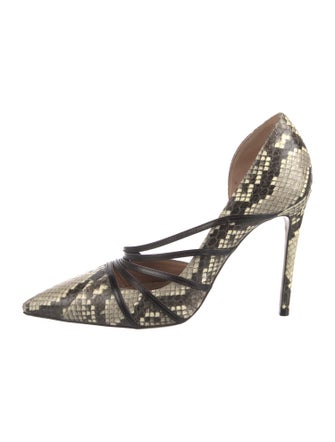 Aquazzura Leather Animal Print D'Orsay Pumps