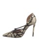 Aquazzura Leather Animal Print D'Orsay Pumps
