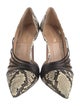 Aquazzura Leather Animal Print D'Orsay Pumps