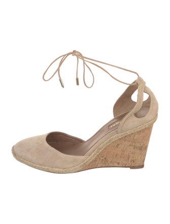 Aquazzura Suede Glitter Accents D'Orsay Pumps