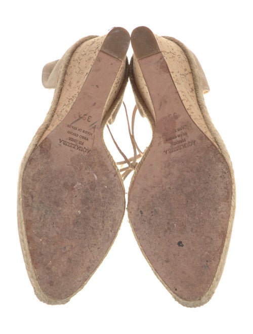 Aquazzura Suede Glitter Accents D'Orsay Pumps