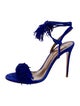 Aquazzura Suede Tassel Accents Sandals