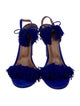Aquazzura Suede Tassel Accents Sandals