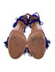 Aquazzura Suede Tassel Accents Sandals